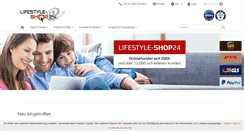 Desktop Screenshot of lifestyle-shop24.de